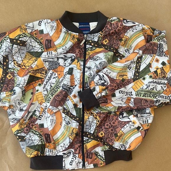 Vibrant Orange and Green Puffer Jacket with Relaxed Fit - Picture 1 of 4